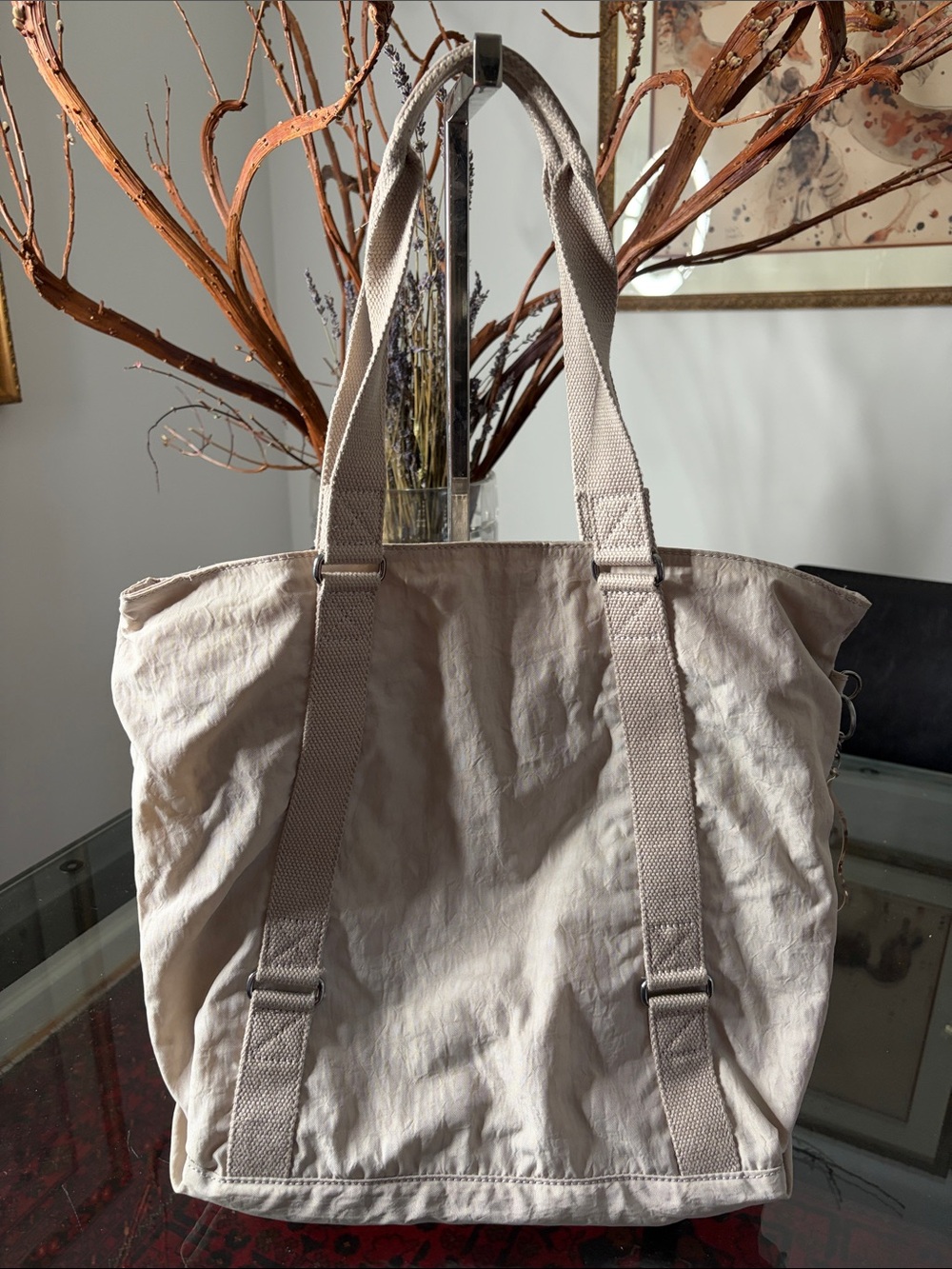 Kipling tote Multi-Compartment nylon Water Resistant vintage